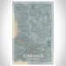 Torrance California Map Print Portrait Orientation in Afternoon Style With Shaded Background