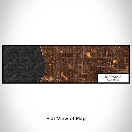 Flat View of Map Custom Torrance California Map Enamel Mug in Ember