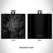 Rendered View of Torrington Connecticut Map Engraving on 6oz Stainless Steel Flask in Black