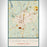 Torrington Connecticut Map Print Portrait Orientation in Woodblock Style With Shaded Background