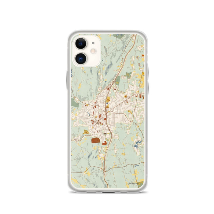 Custom Torrington Connecticut Map Phone Case in Woodblock