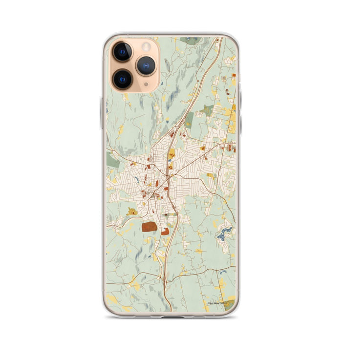 Custom Torrington Connecticut Map Phone Case in Woodblock