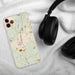 Custom Torrington Connecticut Map Phone Case in Woodblock on Table with Black Headphones