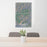 24x36 Townsend Tennessee Map Print Portrait Orientation in Afternoon Style Behind 2 Chairs Table and Potted Plant