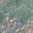 Townsend Tennessee Map Print in Afternoon Style Zoomed In Close Up Showing Details