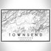 Townsend Tennessee Map Print Landscape Orientation in Classic Style With Shaded Background