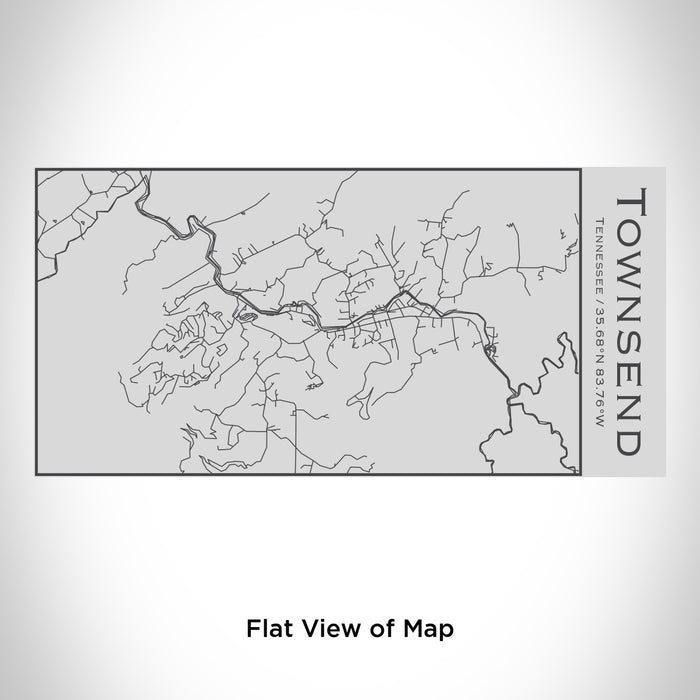 Rendered View of Townsend Tennessee Map Engraving on 17oz Stainless Steel Insulated Cola Bottle