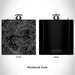 Rendered View of Townsend Tennessee Map Engraving on 6oz Stainless Steel Flask in Black