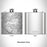 Rendered View of Townsend Tennessee Map Engraving on 6oz Stainless Steel Flask