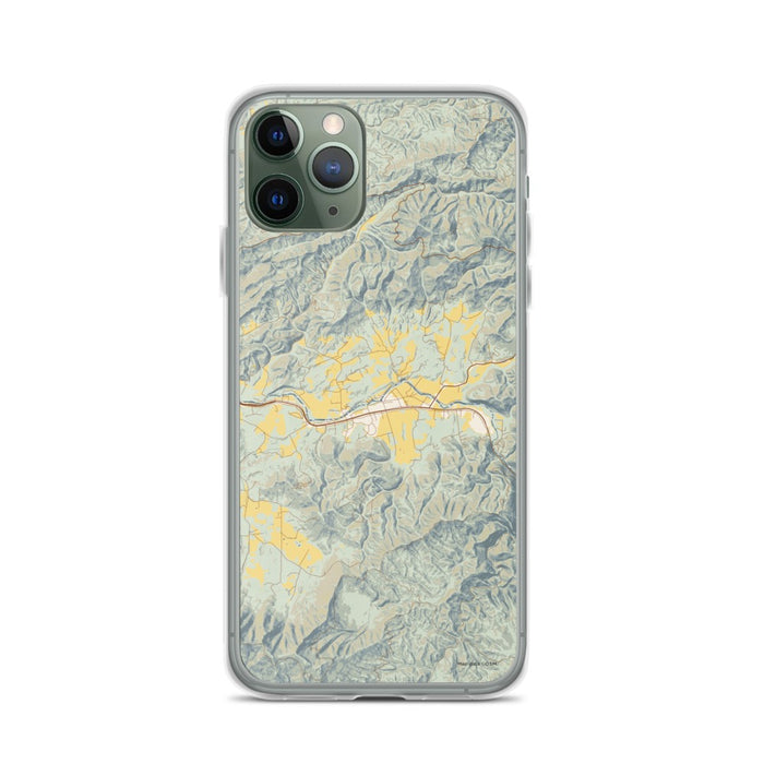 Custom Townsend Tennessee Map Phone Case in Woodblock