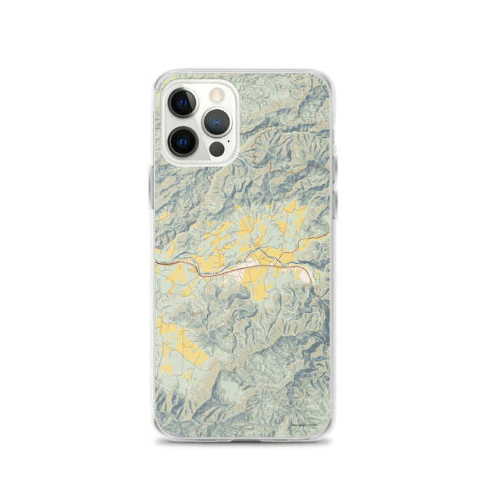Custom Townsend Tennessee Map Phone Case in Woodblock