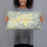 Person holding 20x12 Custom Townsend Tennessee Map Throw Pillow in Woodblock