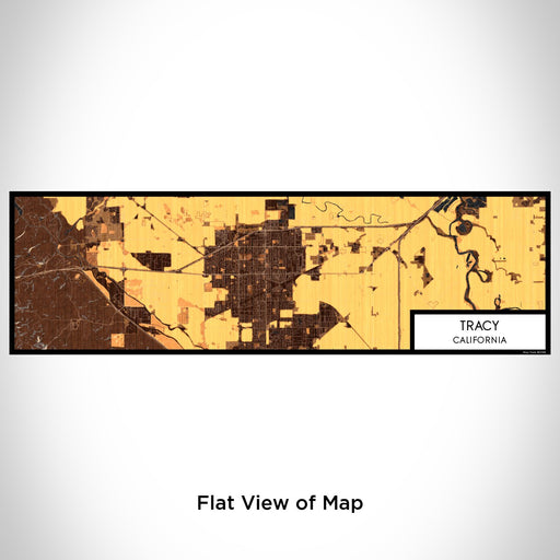 Flat View of Map Custom Tracy California Map Enamel Mug in Ember