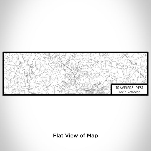 Flat View of Map Custom Travelers Rest South Carolina Map Enamel Mug in Classic