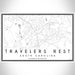 Travelers Rest South Carolina Map Print Landscape Orientation in Classic Style With Shaded Background