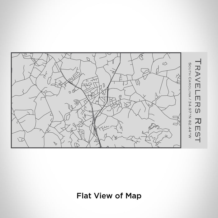 Rendered View of Travelers Rest South Carolina Map Engraving on 17oz Stainless Steel Insulated Cola Bottle