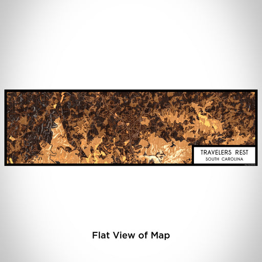 Flat View of Map Custom Travelers Rest South Carolina Map Enamel Mug in Ember