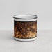 Front View Custom Travelers Rest South Carolina Map Enamel Mug in Ember