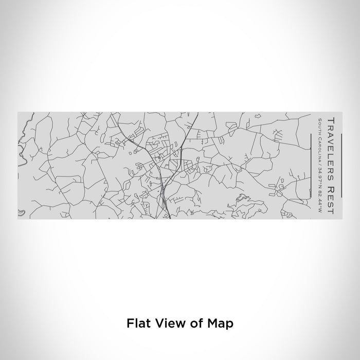 Rendered View of Travelers Rest South Carolina Map Engraving on 10oz Stainless Steel Insulated Cup with Sipping Lid