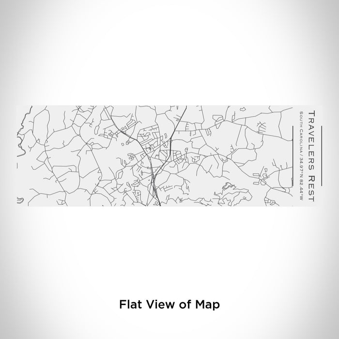 Rendered View of Travelers Rest South Carolina Map Engraving on 10oz Stainless Steel Insulated Cup with Sliding Lid in White