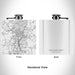 Rendered View of Travelers Rest South Carolina Map Engraving on 6oz Stainless Steel Flask in White