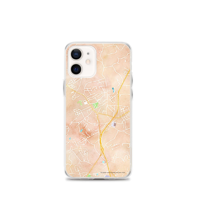 Custom Travelers Rest South Carolina Map iPhone 12 mini Phone Case in Watercolor