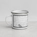 Left View Custom Traverse City Michigan Map Enamel Mug in Classic