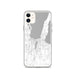 Custom iPhone 11 Traverse City Michigan Map Phone Case in Classic