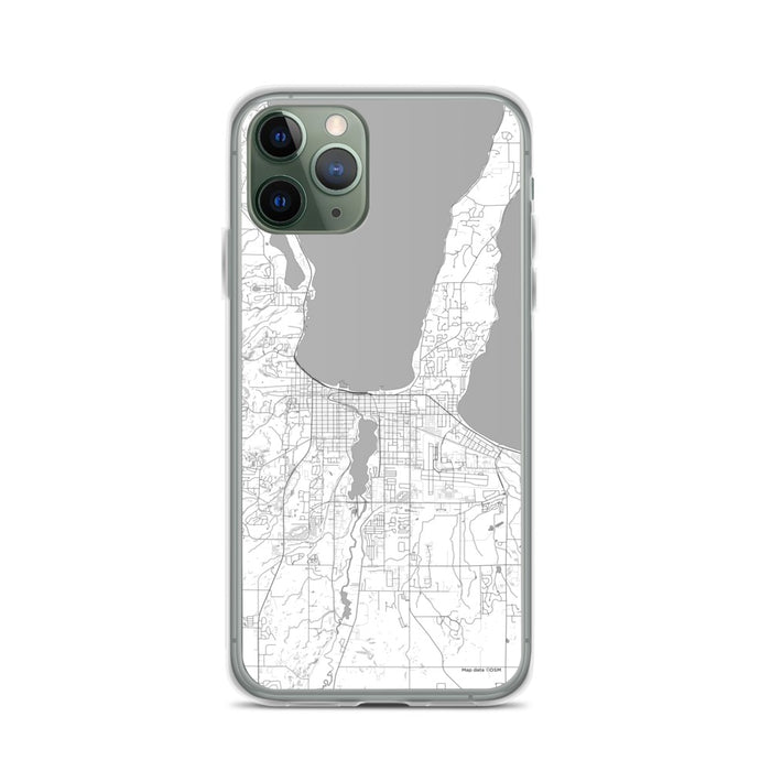 Custom iPhone 11 Pro Traverse City Michigan Map Phone Case in Classic