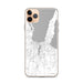 Custom iPhone 11 Pro Max Traverse City Michigan Map Phone Case in Classic