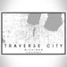 Traverse City Michigan Map Print Landscape Orientation in Classic Style With Shaded Background