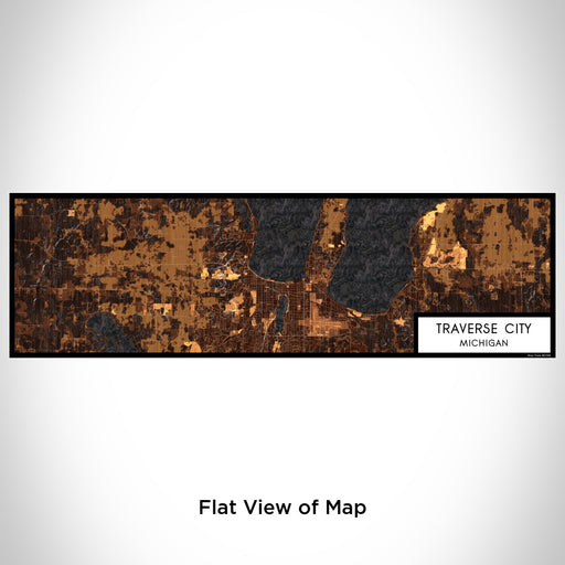 Flat View of Map Custom Traverse City Michigan Map Enamel Mug in Ember