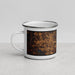 Left View Custom Traverse City Michigan Map Enamel Mug in Ember