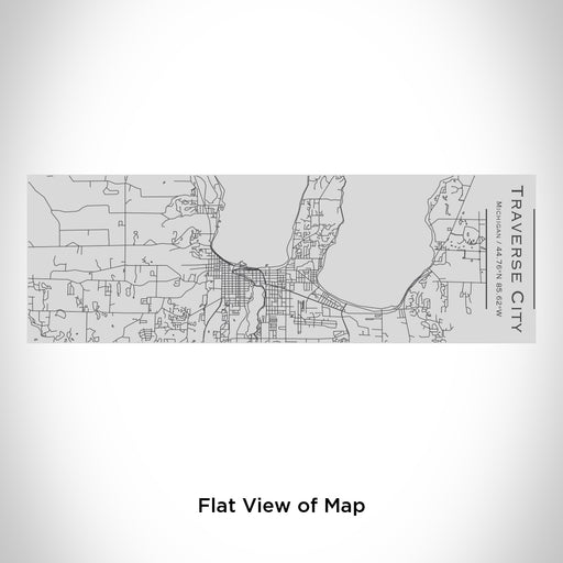 Rendered View of Traverse City Michigan Map Engraving on 10oz Stainless Steel Insulated Cup with Sipping Lid