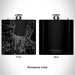 Rendered View of Traverse City Michigan Map Engraving on 6oz Stainless Steel Flask in Black