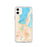 Custom iPhone 11 Traverse City Michigan Map Phone Case in Watercolor