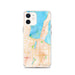 Custom iPhone 12 Traverse City Michigan Map Phone Case in Watercolor