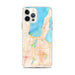 Custom iPhone 12 Pro Max Traverse City Michigan Map Phone Case in Watercolor