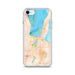 Custom iPhone SE Traverse City Michigan Map Phone Case in Watercolor