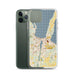 Custom Traverse City Michigan Map Phone Case in Woodblock