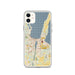 Custom iPhone 11 Traverse City Michigan Map Phone Case in Woodblock