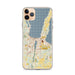 Custom iPhone 11 Pro Max Traverse City Michigan Map Phone Case in Woodblock