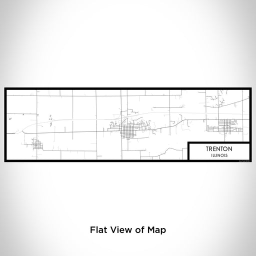 Flat View of Map Custom Trenton Illinois Map Enamel Mug in Classic
