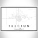 Trenton Illinois Map Print Landscape Orientation in Classic Style With Shaded Background