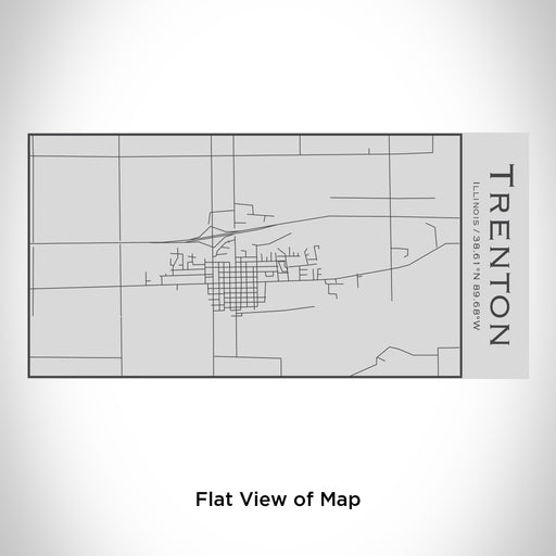 Rendered View of Trenton Illinois Map Engraving on 17oz Stainless Steel Insulated Cola Bottle