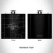 Rendered View of Trenton Illinois Map Engraving on 6oz Stainless Steel Flask in Black