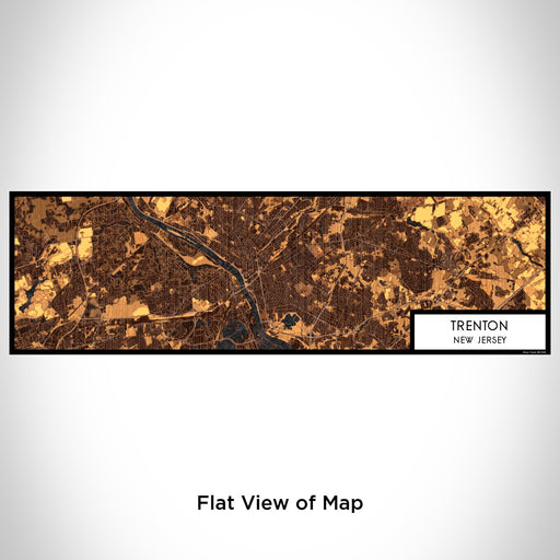 Flat View of Map Custom Trenton New Jersey Map Enamel Mug in Ember