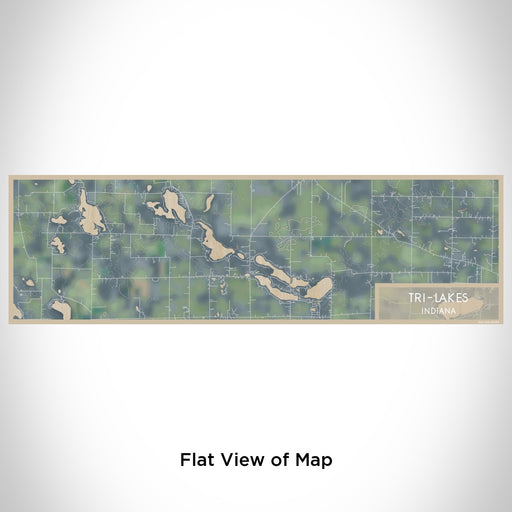 Flat View of Map Custom Tri-Lakes Indiana Map Enamel Mug in Afternoon
