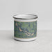 Front View Custom Tri-Lakes Indiana Map Enamel Mug in Afternoon