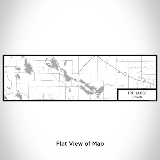 Flat View of Map Custom Tri-Lakes Indiana Map Enamel Mug in Classic